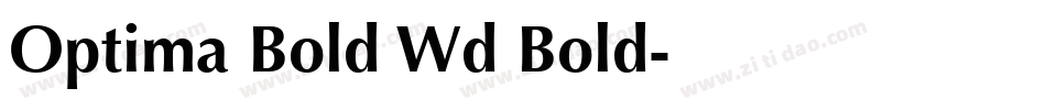Optima Bold Wd Bold字体转换